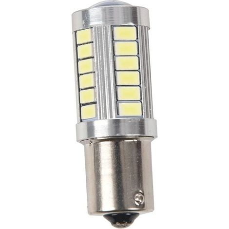 BA15S 12V Blanc LED Veilleuse Ampoule de Voiture 1156 P21W Argent 33-LED (1/4)