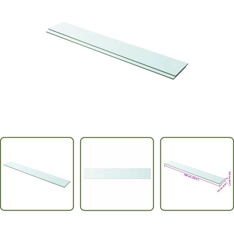 Wandregal - Regalböden 2 Stk. Glas Transparent 100x15 cm (1/5)