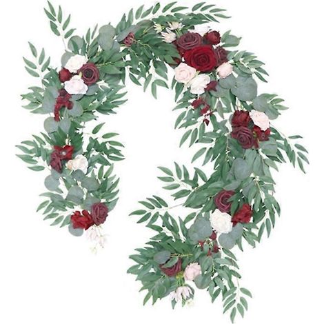Voici une proposition de titre en français, conforme à vos critères (caractères ≤ 190, mots-clés variés) :

Guirlande de fausses roses artificielles, lierre de table, décoration mariage, arche murale, (1/4)