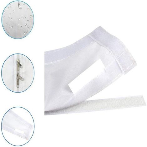Joints d'étanchéité pour portes et fenêtres coulissantes de380cm, tissu d'étanchéité pour climatiseur portable, déflecteurs Velcro (1/5)