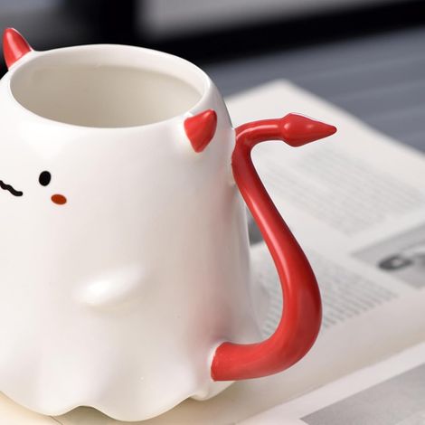 Mug Fantôme Halloween, Tasse Fantôme Voyageur en Céramique (1/4)