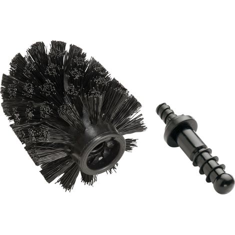 WENKO Spazzola di ricambio per set WC Nero Ø 7,5 cm