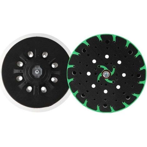 Create idea Patin de Ponçage 150mm pour Ponçage Sans Poussière M8 Filetage de Connexion Crochet Boucle Patin de Support Compatible avec Bosch Ponceuse Orbitale Compatible avec Festool ETS 150 (1/4)