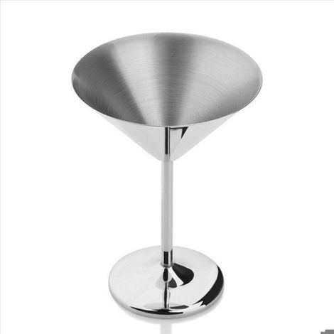 Verre À Cocktail - Acier Inoxydable - Base Élevée - Capacité 240 Ml - Pour Martini Vin Champagne - Lot De 2 (1/3)