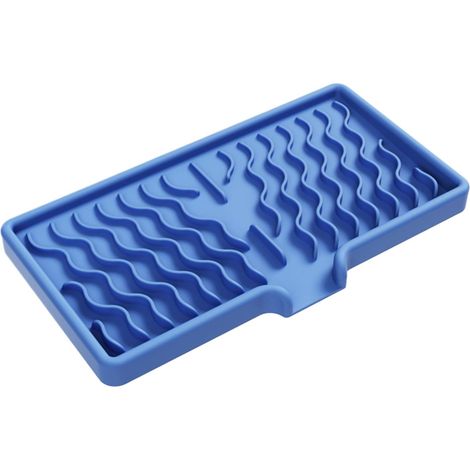 Set aus 2 Seifenschalen fürs Badezimmer mit Silikon-Reinigungsschutz, selbstentleerendem Design, rutschfester rechteckiger Ablage, Waschbecken-Organizer, perfekt für Arbeitsplatten, Duschen und Wascht