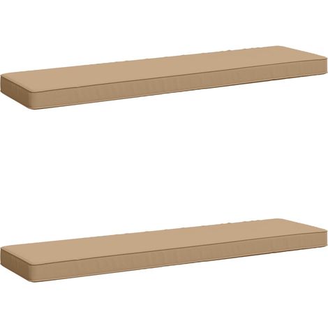 2-teilige Bankkissen VUGHT 2 stk. 100 % Polyester Sand vidaXL