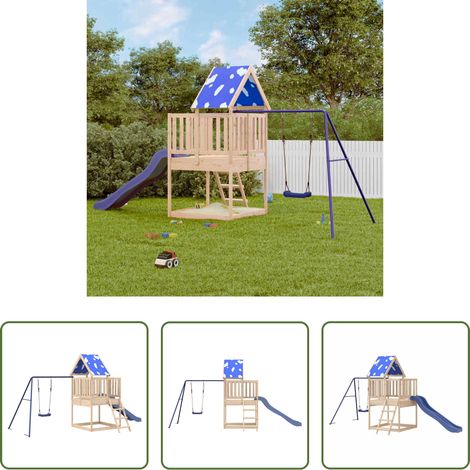 vidaXL Holzspielplatz -  Spielturm Massivholz Kiefer (1/5)