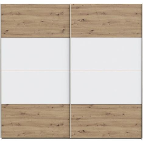 Armario 2 puertas correderas roble y blanco 170x61x210.5H Elio (1/5)