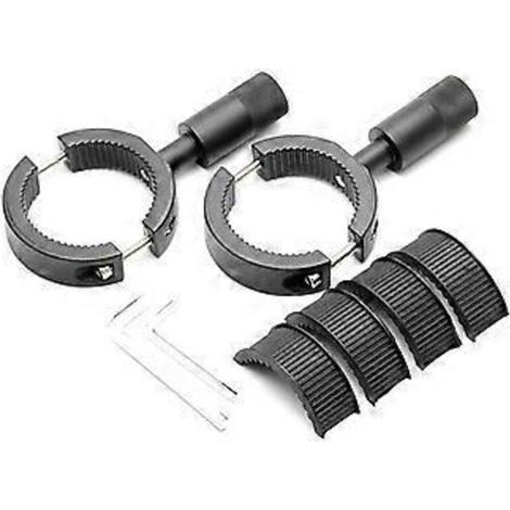 Support de phares antibrouillard moto 38-60 mm, fixation pour tube, support de phare, projecteurs moto, fixation pour fourche, collier de serrage (1/5)