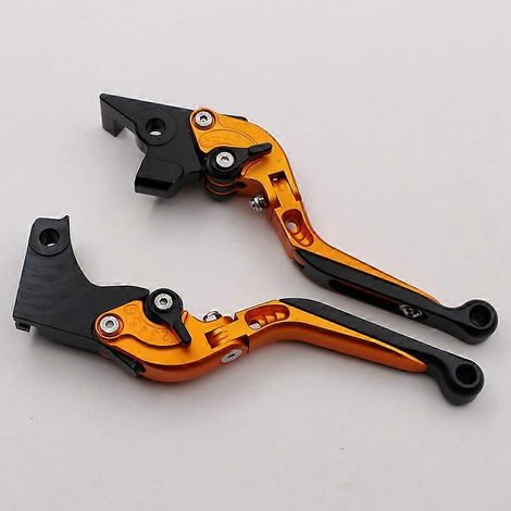 Convient pour la moto GS310R G310GS, accessoire de poignée de frein, d'embrayage et de chariot en alliage d'aluminium modifié (télescopique orange) (1/5)