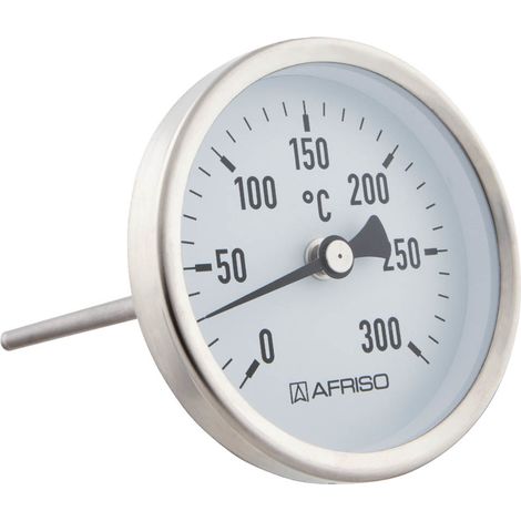 Bimetallthermometer Afriso rt 80 Edelstahl 0-300 °C