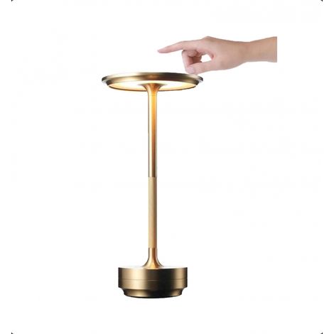 3 Couleurs Lampe de table métallique sans fil, en forme de I, rechargeable, étanche, contrôle tactile, lumières décoratives LED pour restaurant, bar (1/5)