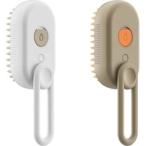 Brosse À Poils Pour Animaux - Brosse Électrique À Brumisation 3-en-1 Avec Réservoir D’eau - Pour Chiens Et Chats - 2 Pièces (1/5)