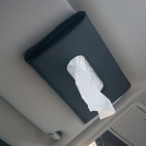 Dispensador automático de toallas de papel - Dispensador automático de toallas de papel con auto-sujeción mejorado - Soporte para toallas de coche de material PU de alta calidad - Práctico dispensador