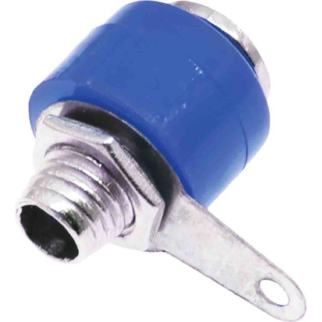 Fiche banane 4 mm RS PRO Bleu Femelle 19A 30V ( Prix pour Sachet de 5 ) (1/2)