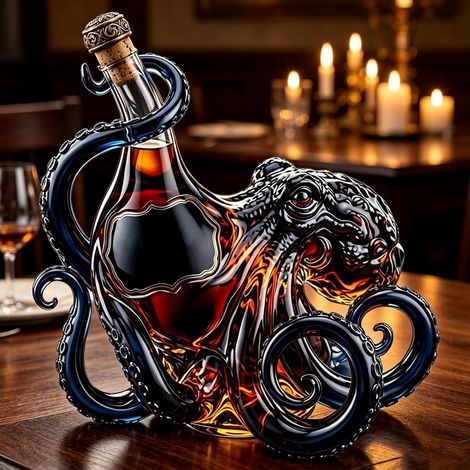 Weinflaschen aus Glas, kreative Tierglasflasche, handgefertigte Glaskaraffe für Whisky und Spirituosen, Dekoration für die Hausbar (1/5)