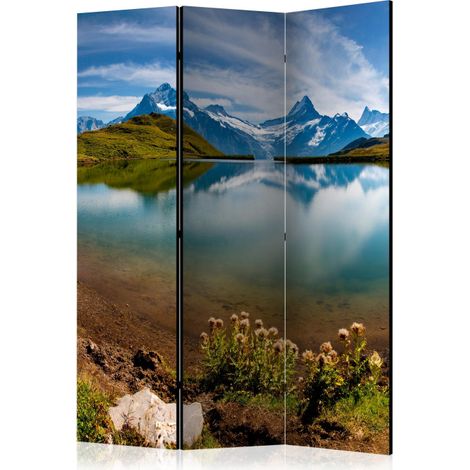 Paravent 3 Volets "Lake with Mountain Reflection, Switzerland" 135x172cm (1/2)