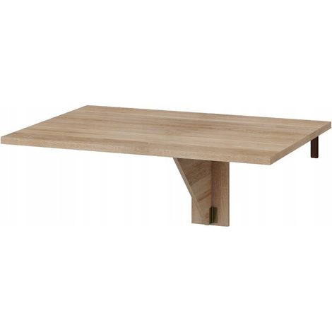 Bb-Loisir – Table murale pliable 100x70 cm – Chêne Sonoma – Étagère rabattable pour petits espaces – Panneau stratifié 16mm (1/4)