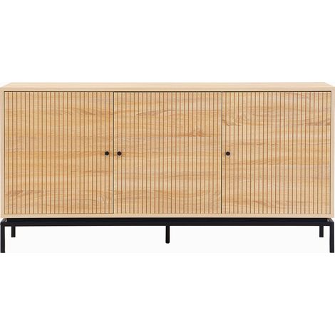 Buffet 3 portes effet bois 160 cm - Talia (1/5)