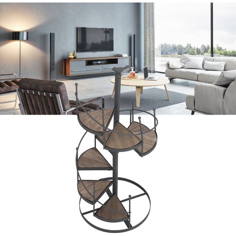 Étagère de rangement pour fleurs en fer forgé de style européen, idéale pour un balcon ou un salon. (1/5)