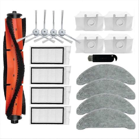 Ersatzteile für den Saugroboter Eve Plus / SDJ01RM: rotierende Seitenbürste, HEPA-Filter, Reinigungstücher, Staubbeutel (1/5)