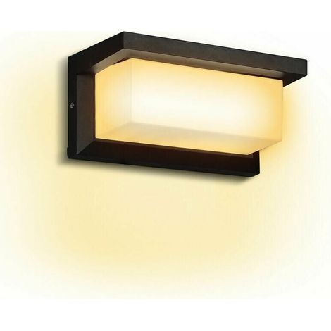 LED Wall Light 18W LED sensor IP65 outdoor lighting with motion sensor patios gardens warm white - black (1/5)