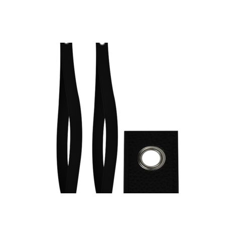 Quincadeco – Support étagère sangle cuir noir – 2 sangles pour tablettes 9-25 cm – Longueur 45 cm, largeur 3 cm – Charge max 15 kg (1/2)