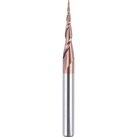 Fraise Conique en Carbure de Tungstène 6mm - Défonceuse avec Revêtement HSi 5,2 Degrés pour la Sculpture 2D et 3D dans le Travail du Bois (1/4)