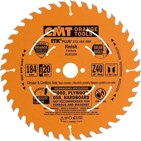 272.184.40H LAMA CIRCOLARE (ITK-P) HW 184x1.7/1.1x20 (16+15.8) Z40 ATB+S
