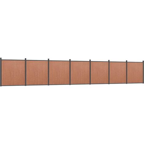 Maison Exclusive - Zaunelement Braun 1218x186 cm WPC