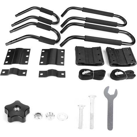 Porte-kayak set, support toit canoë planche surf ski, barre de toit pour voiture SUV crossbar (1/5)