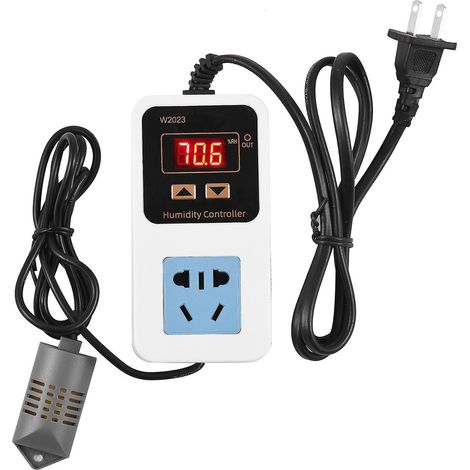 Contrôleur d'humidité numérique intelligent 110-220V 10A 1500W, interrupteur de régulation hygrométrique à affichage digital