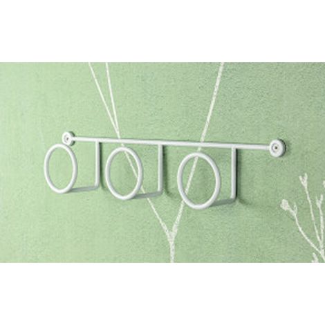 Cime patere murale filaire ring 3 tetes acier blanc longueur 385 mm 266474894 266474894 266474894 266474894 (1/4)