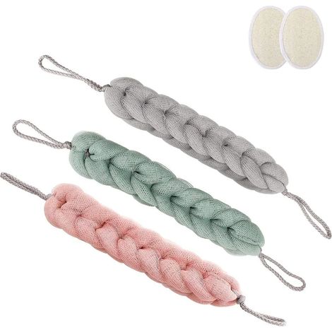 1 éponge de bain en maille PE exfoliante pour le corps et le nettoyage sous la douche (1/5)