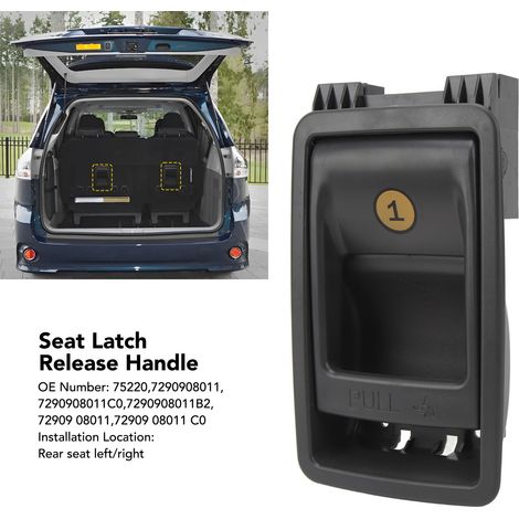 Klappsitz-Entriegelungsgriff 7290908011C0 Grau Ergonomisch Für Sienna 3. Sitzreihe (1/5)