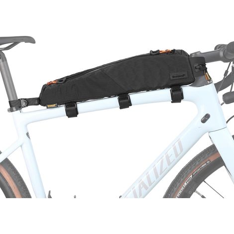 2.1L Bike Frame Bag - Waterproof Top Tube Bag with 2 Compartments, Zipper, Cell Phone Pocket and Cable Hole - Fits Most (1/5)