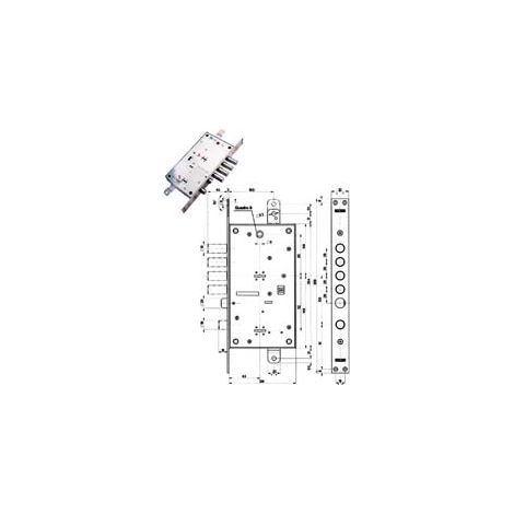 SERRATURA TRIPLICE INFILARE MULTIF. SCROCCO D/MAPPA BLINDATE 54795  mm.63 DX (54795D)    MOTTURA