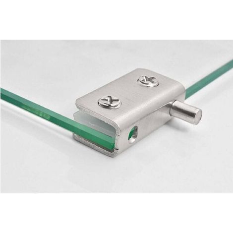 [2 pièces] charnière de porte en verre sans cadre charnière de porte en verre en acier inoxydable pince à verre (1/5)