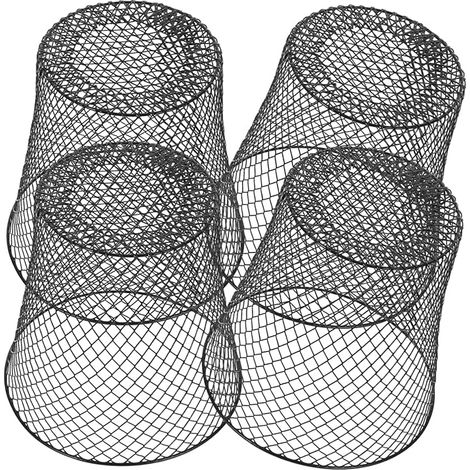Lot de 4 Cages à Plantes en Fer Noir, Protection Végétale Grillagée pour Jardin Extérieur, Housses Réutilisables et Ventilées, Cache-Pot Multi-usages pour Semis et Culture (1/5)