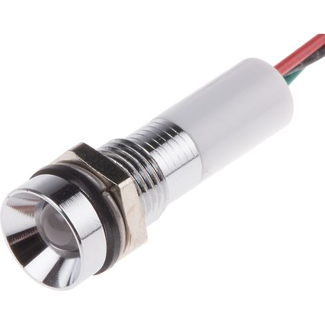 Voyant LED lumineux RS PRO, dia. 8mm, 24V c.c., IP67 ( Prix pour 1 )