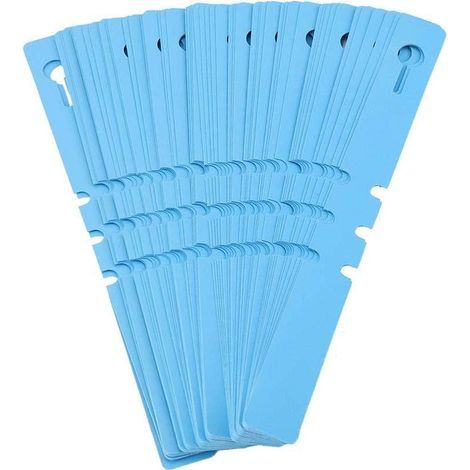 100 Stück Kunststoff-Pflanzenstecker, Rasenornamente, Baumschul- und Gartendekoration (Blau) (1/5)