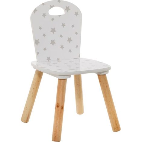 Chaise Enfant Étoile Douceur 50cm Blanc (1/4)