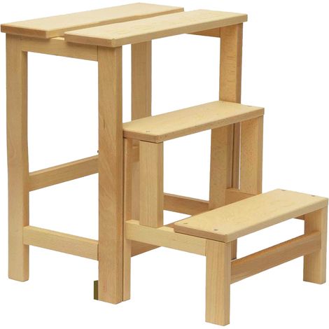 SGABELLO 'RIBALTINA' aperto 36 x 42 x h 57 cm - naturale  - BricoGo