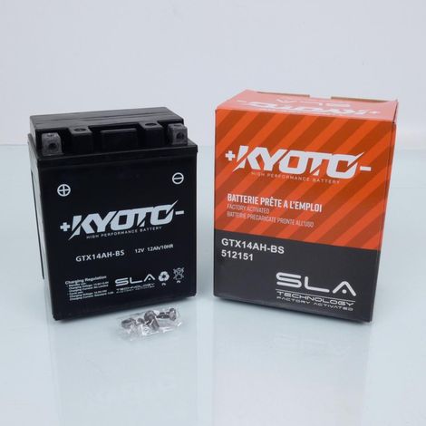 Batterie SLA Kyoto YTX14AH-BS / 12V 12Ah pour quad ATV buggy SSV (1/4)