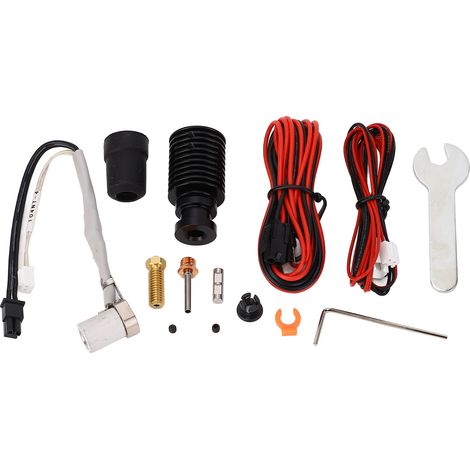 Kit d'extrémité chaude en céramique dissipateur de chaleur brise-chaleur 24 V 50 W tige chauffante 0.4mm buse haut débit Hotend remplacement pour imprimante 3D (1/5)