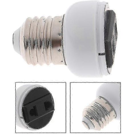 Douille à vis E27 pour lampe, convertible en prise femelle. (1/5)