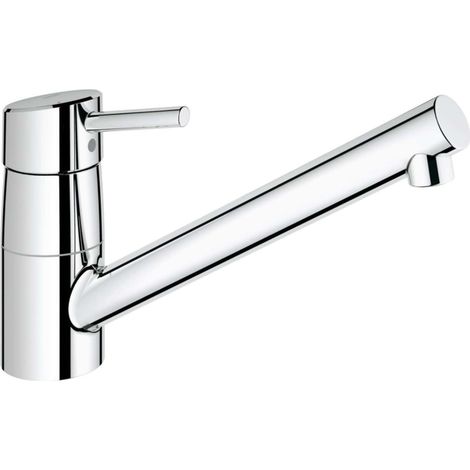 Grohe – Mitigeur d’évier chrome – Bec bas pivotant 140° – Cartouche céramique SilkMove 35 mm – Installation rapide – 32659001 (1/2)
