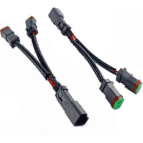 Adaptateur de connecteur en Y à 2 broches pour la modernisation des lampes de travail à LED, prise de câblage DT DTP. (1/5)