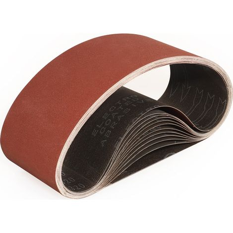 Bandes Abrasifs 100x610 mm-12 Pièces de 320 Grain Bande Ponceuse pour Ponçage et Polissage avec Ponceuse à Bande (1/5)