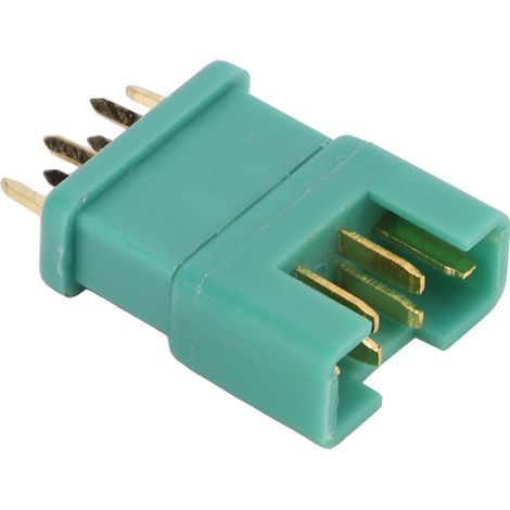 10 Pièces Connecteur Batterie MPX Hexagonal Vert, Douille en Cuivre Doré, Moulage Nylon pour Modélisme RC